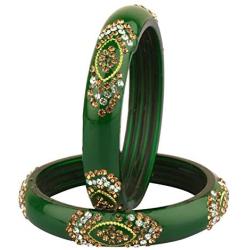 Efulgenz Fashion Jewelry Indian Bollywood Crystal Kundan Rhinestone Acrylic Resin Wedding Bracelet Bangle Set