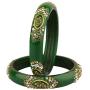 Efulgenz Fashion Jewelry Indian Bollywood Crystal Kundan Rhinestone Acrylic Resin Wedding Bracelet Bangle Set