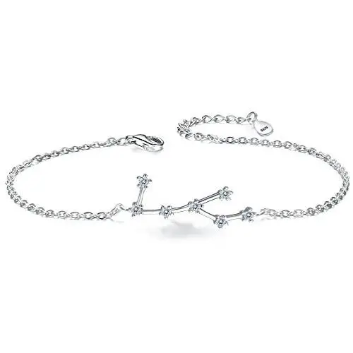 BriLove Women 925 Sterling Silver CZ Horoscope Zodiac 12 Constellation Astrology Link Bracelet BriLove Women 925 Sterling Silver CZ Horoscope Zodiac 12 Constellation Astrology Link Bracelet