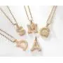 Asluco Initial Letter Pendant Necklace,14K Gold/White Gold Plated Iced Out Cubic Zirconia A-Z Alphabet Pendant Long Chain Necklace Custom Name Jewelry for Women Men Teen Girls