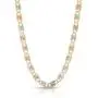MCS Jewelry 10K Tri-Color Gold, Diamond-Cut Chain Necklace 2MM (Length: 16''-24'')