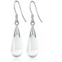 Injoy Jewelry Women Jewelry Set, Teardrop Synthetic Cat Eye Stone Pendant Necklace and Dangle Earrings Set for Women Girls