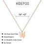 Initial Butterfly Necklace for Girls, 14K Gold Silver Rose Gold Filled Dainty Butterfly Pendant Choker Necklace Letter Initial Butterfly Necklace Personalized Butterfly Jewelry Gifts for Women Girls