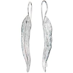 NOVICA .925 Sterling Silver Drop Earrings Willow Leaf
