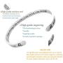 RENYILIN Creative Cuff Bracelet, Zodiac Bracelet, Inspirational Stainless Steel Bracelet for Men and Women
