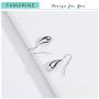FAMARINE Teardrop Earrings for Women, Simple Elongated Drop Dangle Earrings Fashion Gift for Girls, Gold Silver