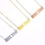 UALGL Stainless Steel Moon Phase Pendant Necklace Bar Chain Choker Necklace for Women Girls Triple Goddess Jewelry