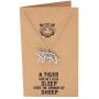 Quan Jewelry Handmade Origami Tiger Pendant Necklace, Jewelry Gifts for Women and Pet Lover, Friends Gift, Animal Inspired Jewelry with Inspirational Quote on Greeting Card
