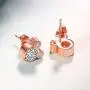 ERLUER Womens Mickey Stud Earrings Mouse Shape Rose Gold Platinum Plated Zircon Crystal Fashion Jewelry Earring For Women Party Gifts ERLUER Womens Mickey Stud Earrings Mouse Shape Rose Gold Platinum Plated Zircon Crystal Fashion Jewelry Earring For Women Party Gifts