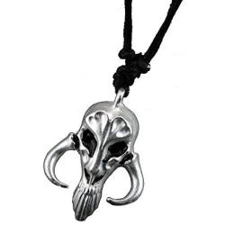 HANRESHE Mandalorian Symbol Necklace Boba Mythosaur Pendant Chain Bounty Hunter Skull Pendants Punk Jewelry for Men Gift