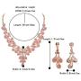 BriLove Costume Fashion Jewelery Set for Women Multi Teardrop Cluster Y-Shaped Necklace Dangle Earrings