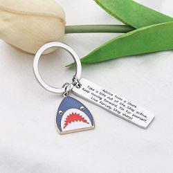 AKTAP Shark Keychain Shark Stuff Diver Jewelry Advice from A Shark Take A Bite Out of Life Shark Gifts for Shark Lovers