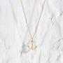VACRONA Gold Anchor Necklace 14K Gold Plated Over Brass Long Chain Pendant Dainty Jewelry Women Gift for Her