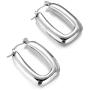 Jones New York Silver Plated Rectangle Shaped Thick Dangle Earrings