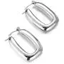 Jones New York Silver Plated Rectangle Shaped Thick Dangle Earrings Jones New York Silver Plated Rectangle Shaped Thick Dangle Earrings