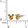 Disney Silver Plate Mickey Mouse Crystal Birthstone Stud Earrings Disney Silver Plate Mickey Mouse Crystal Birthstone Stud Earrings
