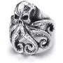 Elfasio Stainless Steel Octopus Ring for Men Tentacles Retro Gothic Punk Style Jewelry Silver Black Vintage Rings,Size 8-13