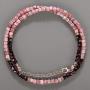 NirvanaIN Rhodonite Beads Necklace, Garnet Beads Necklace, Beaded Rose Gold Plated Sterling Silver Pink Rhodonite Purple Garnet Beads Jewelry Necklace