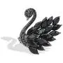Swan Brooch Pins for Women White Black Swan Pins Crystal Cubic Zirconia Bird Brooch Breastpin for Bridal Girls Bouquet Wedding Jewelry