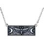 Mysterious Skull Moth Pendant Death Head Butterfly Necklace Crescent Moon Ethnic Gothic Jewelry