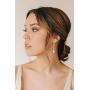 SWEETV Long Pear-Shaped Wedding Birdal Earrings for Brides, Bridesmaids, Crystal Chandelier Dangle Drop Earrings for Women Prom