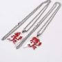 N/N one Pair of Neodesign Jewelry Rock RED Stainless Steel ICP Crazy Clown Heart Hatchet Man Women Pendant Necklace rolo Chain 4MM 30 INCH