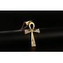 XUANPAI XP Unisex Simple Rhinestone Stainless Steel Key of The Nile Egyptian Ankh Cross Necklace for Women Men