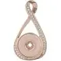 My Prime Gifts Snap Jewelry Rose Gold Rhinestone Infinity Pendant Holds18-20mm My Prime Gifts Snap Jewelry Rose Gold Rhinestone Infinity Pendant Holds18-20mm