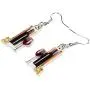 NEWEI Acrylic Goblet Red Wine Bottle Earrings Big Long Print Dangle Drop Drink Jewelry For Women Girls Fashion Party Gift Decoration