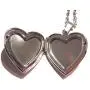 Glitter Heart Locket Mood Pendant on Silvertone Chain Necklace Color-Changing thermochromic