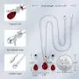 CDE Jewelry Sets for Women Rose Gold Jewelry Embellished with Crystal from Austria Mothers Day Jewelry Gifts Necklace and Earrings Set for Mom Wife CDE Jewelry Sets for Women Rose Gold Jewelry Embellished with Crystal from Austria Mothers Day Jewelry Gifts Necklace and Earrings Set for Mom Wife