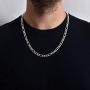 NYC Sterling Authentic Solid Sterling Silver Figaro Link Diamond-Cut .925 ITProLux Necklace Chains 3MM - 7.5MM, 16'' - 30'', Silver Chain for Men & Women, Made in Italy