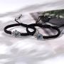 SUNSH 2Pcs Hamsa Hand Evil Eye Bracelets for Women Teen Girl Boy Couple Kabbalah Adjustable Rope Lucky Jewelry Wish Protection String Family Husband Wife Boyfriend Girlfriend Friendship Gifts