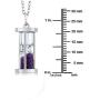 Gem Stone King 925 Sterling Silver Amethyst Dust Hourglass Pendant Necklace with 0.75 Ct with 18 Inch Silver Chain
