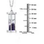 Gem Stone King 925 Sterling Silver Amethyst Dust Hourglass Pendant Necklace with 0.75 Ct with 18 Inch Silver Chain