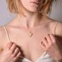 Hidepoo Heart Initial Necklaces for Women Girls, 14K Gold Filled Dainty Heart Pendant Letter Alphabet Necklace Cubic Zirconia Cute Initial Heart Necklace for Women Kids Girls Jewelry Gifts