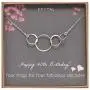 EFYTAL 40th Birthday gifts for women, Sterling Silver Four Circle Necklace For Her 4 Decade Jewelry 40 Years Old EFYTAL 40th Birthday gifts for women, Sterling Silver Four Circle Necklace For Her 4 Decade Jewelry 40 Years Old