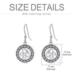RMREWY Celtic Butterfly Earrings Sterling Silver Butterfly Dangle Hook Earrings Celtic Jewelry Mother Day Gift for Women Mom