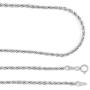 Nuragold 10k White Gold 1.8mm Rope Chain Diamond Cut Pendant Necklace, Womens Mens Jewelry 14'' 16'' 18'' 20'' 22'' 24'' 26'' 28'' 30''