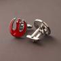CENWA Star W Cufflinks Rebel Alliance Cufflinks Sci Fi Geek Movie Cufflinks Jewelry Gift for Fans