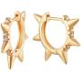 OSIANA Huggie Hoop Earrings for Women 18K Gold Plated Handmade Cubic Zirconia Stars Geometry Beads Chain Link Rope Cute Delicate Boho Hoops Hypoallergenic Small Jewelry Gift for Her