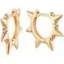 OSIANA Huggie Hoop Earrings for Women 18K Gold Plated Handmade Cubic Zirconia Stars Geometry Beads Chain Link Rope Cute Delicate Boho Hoops Hypoallergenic Small Jewelry Gift for Her