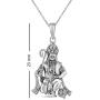 LeCalla Mens Sterling Silver Jewelry Antique Lord Hanuman Pendant Necklace for Young Boy
