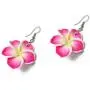 CHADADA Jewelry Hawaiian Fimo Plumeria Flower Dangle Earrings Handmade for Women, 30 mm