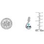 Dazzlingrock Collection 8X6 MM Each Pear Gemstone & Round Diamond Ladies Infinity Teardrop Dangling Earrings, Sterling Silver
