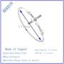BEKECH Christian Cross Bracelet Engraved Bible Verse Joshua 1:9 Crystal Cross Bangle Bracelet Religious Jewelry Gift for Women Girls