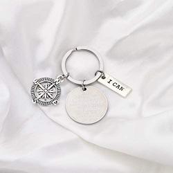 Inspirational Keychain You are Braver Stronger Smarter Than You Think Compass Keychain Graduation Gift Family Friend Students Kids Gifts