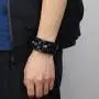 Thunaraz Black Brown Leather Bracelet for Men Women Punk Wide Leather Cuff Bracelet Cool Braided Wristbands Adjustable Gothic Wristband Bangle Jewelry Thunaraz Black Brown Leather Bracelet for Men Women Punk Wide Leather Cuff Bracelet Cool Braided Wristbands Adjustable Gothic Wristband Bangle Jewelry