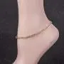 14K Gold Filled Paperclip Chain Anklet for Women and Teen Girls, Oval Chain Link Ankle Bracelet 9 10 11 inches, plus size anklet