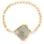 Semi Precious Natural Stone Statement Bracelet - Healing Beaded Strand Bangle, Gem Pendent Quartz Prayer Friendship Chain Cuff